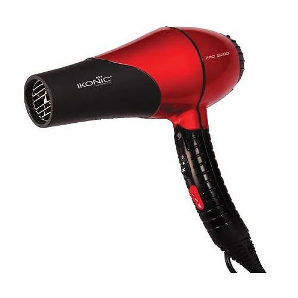 IKONIC HAIR DRYER PRO 2200 Red Black Foreveryng